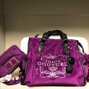 Juicy Couture handbag and change purse / wallet.